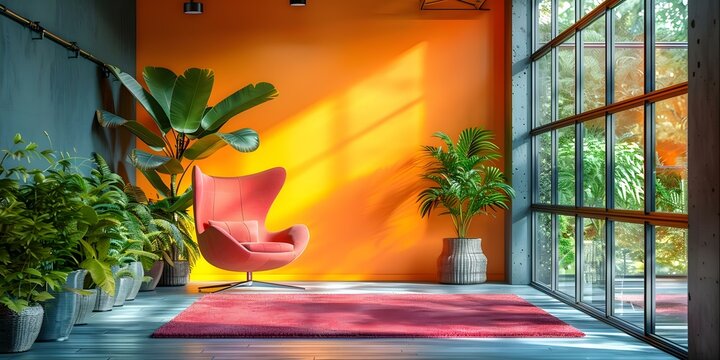 Vibrant Office Furniture Plant Interior Ideal for Labor Day or Learning at Work Week. Concept Office Furniture, Labor Day, Learning at Work Week, Vibrant Plants, Interior Design