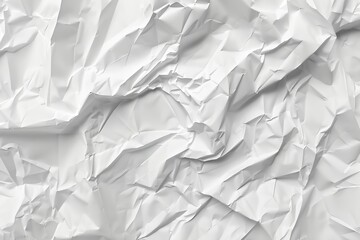 A white paper with a lot of wrinkles and creases - obrazy, fototapety, plakaty
