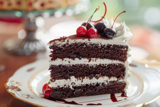 A picture of delicious black forest cake