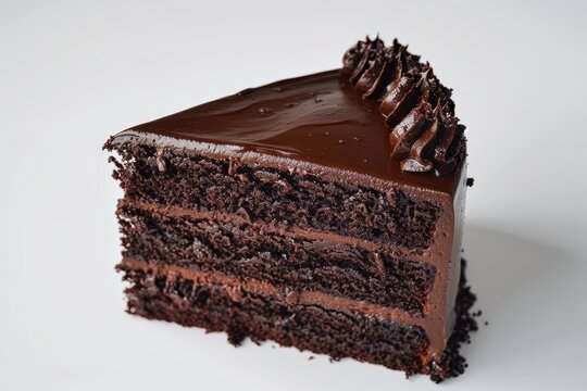 Devil s food cake against white