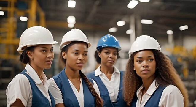 Young women at work.