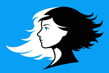  silhouette image,Azure,vector illustration,white background 