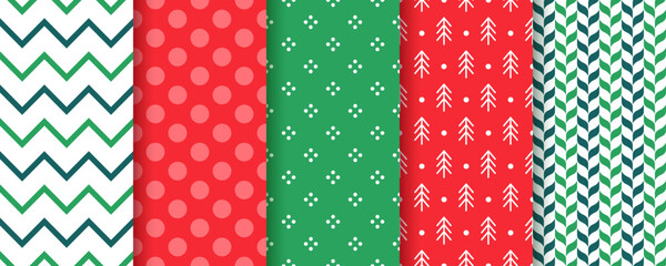 Seamless festive background. Christmas patterns. Vector illustration.