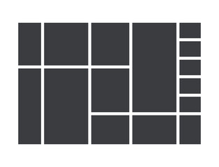 Moodboard template. Photo collage layout. Mood board background. Mosaic pictures grid.