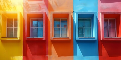 An animated grid of small square cubicles with lightcolored frames and variously colored back panels. Concept Grid Design, Cubicle Layout, Colorful Frames, Layout Animation