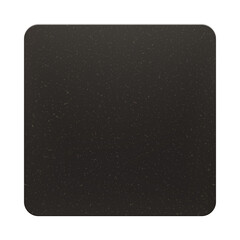 Black square cardboard beer coster square with rounded corners mockup