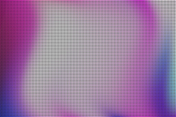 Macro pattern of LED screen with glowing round pixels