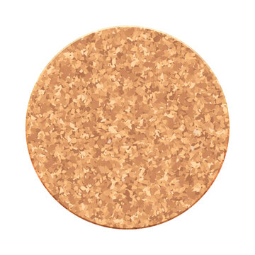 Mockup of a cork coaster for hot and alcohol