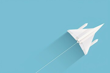 A paper plane in a tranquil sky of soft clouds, capturing the imagination and joy of simple pleasures.