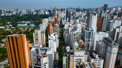 Bairros Ruas Jardins Jardim Europa SP São Paulo Brasil Região Metropolitana Urbanização Arquitetura Residências Comércio Prédios Lojas Condomínios Drone Aéreo Verde Parques Ruas Encantador