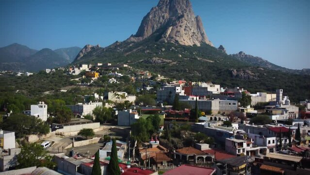 Pe&ntilde;a de Bernal village in the mountains