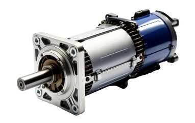 An electric motor hums softly on a white background