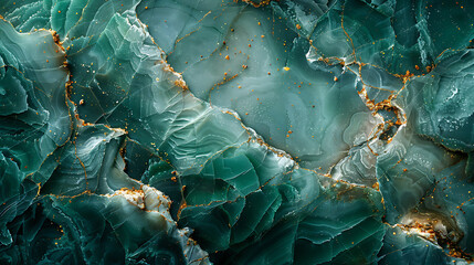 Green marble texture with golden inclusions, ideal for printing finishing materials