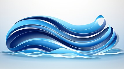 An elegant logo icon representing a stylized, flowing river.