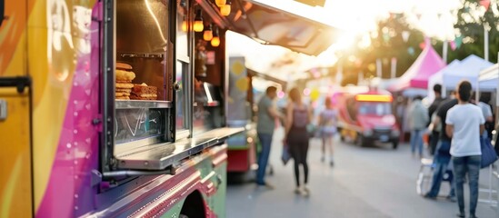 food truck in the road side