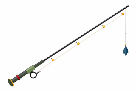 a fishing rod on a white background