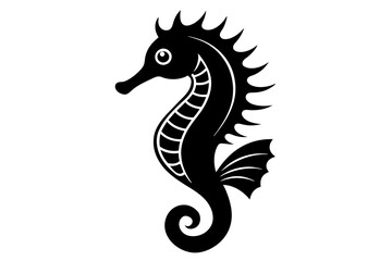 seahorse silhouette vector illustration