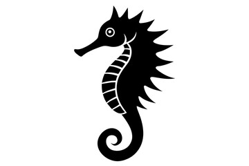 seahorse silhouette vector illustration