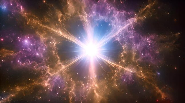 An abrupt eruption of luminous energy.