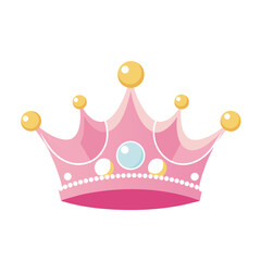 beautiful pink queen princess crown with peals