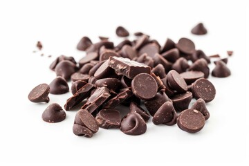 Obraz premium Chocolate chip cookies isolated on white background