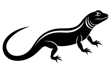 Obraz na płótnie Canvas lizard silhouette vector illustration