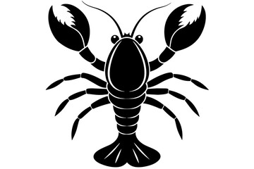 lobster silhouette vector illustration