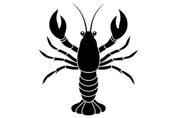 Fototapeta premium lobster fish silhouette vector illustration