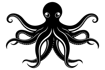octopus silhouette vector illustration