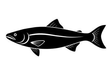  salmon fish silhouette vector illustration