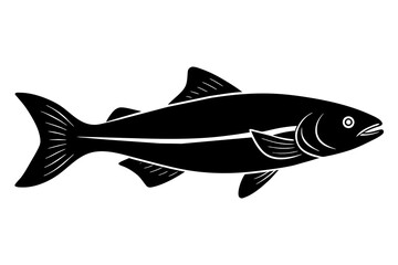  salmon fish silhouette vector illustration