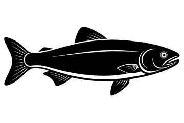  salmon fish silhouette vector illustration