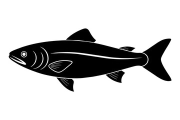  salmon fish silhouette vector illustration