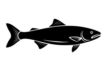 Fototapeta premium salmon fish silhouette vector illustration