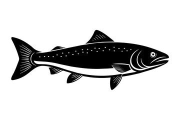  salmon fish silhouette vector illustration