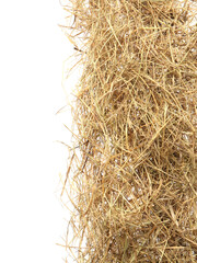 Dried hay on white background, top view © New Africa