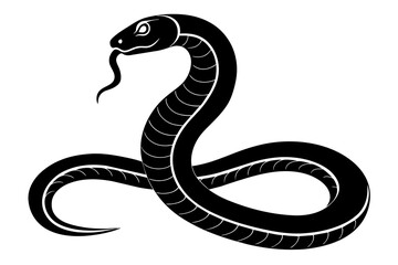 snake silhouette vector illustration