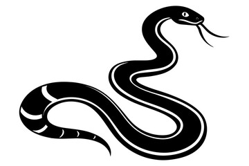 snake silhouette vector illustration