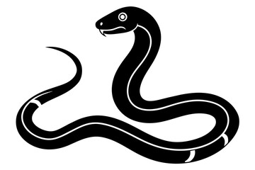 snake silhouette vector illustration