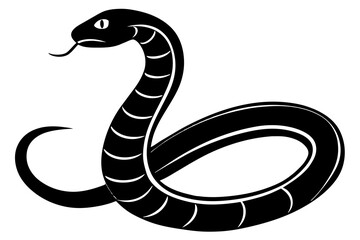 snake silhouette vector illustration