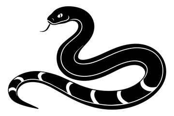 snake silhouette vector illustration