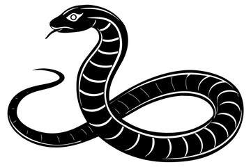 snake silhouette vector illustration