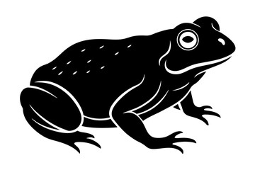 toad silhouette vector illustration