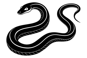 snake silhouette vector illustration