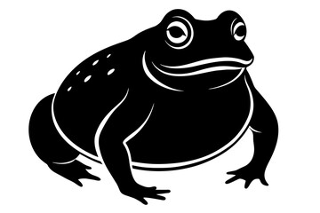 toad silhouette vector illustration