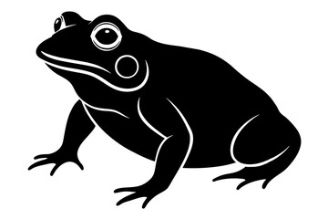 toad silhouette vector illustration