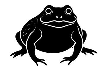 toad silhouette vector illustration