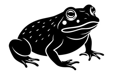 toad silhouette vector illustration