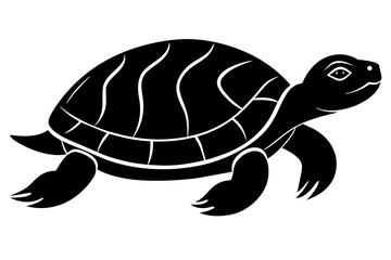 turtle silhouette vector illustration