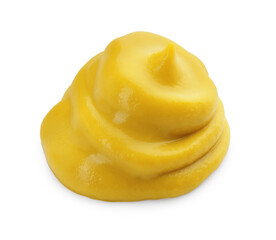 Fresh tasty mustard sauce isolated on white